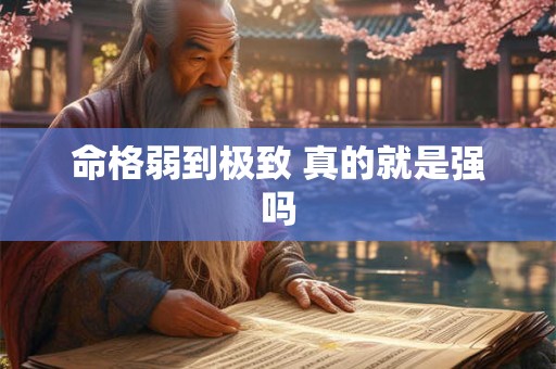 命格弱到极致 真的就是强吗
