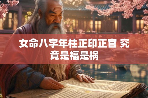 女命八字年柱正印正官 究竟是福是祸