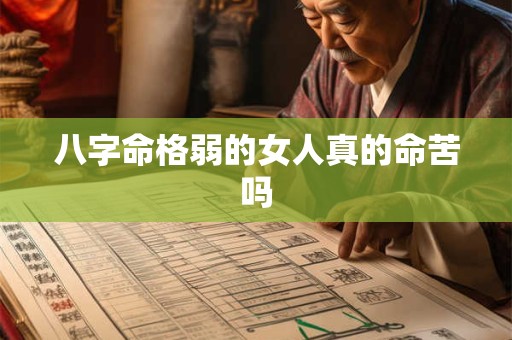 八字命格弱的女人真的命苦吗