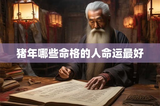 猪年哪些命格的人命运最好