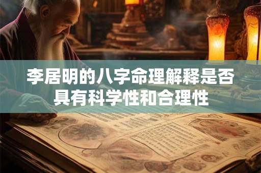 李居明的八字命理解释是否具有科学性和合理性