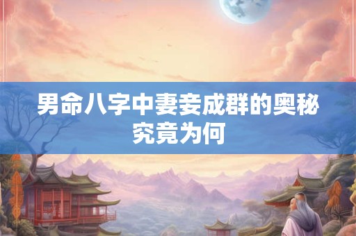 男命八字中妻妾成群的奥秘究竟为何