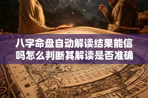 八字命盘自动解读结果能信吗怎么判断其解读是否准确呢