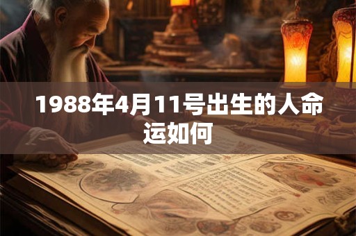 1988年4月11号出生的人命运如何