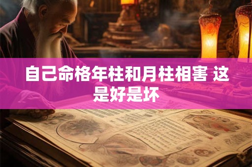 自己命格年柱和月柱相害 这是好是坏