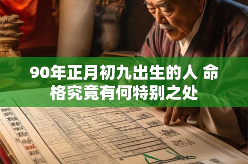 90年正月初九出生的人 命格究竟有何特别之处