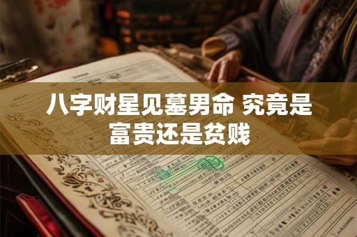 八字财星见墓男命 究竟是富贵还是贫贱