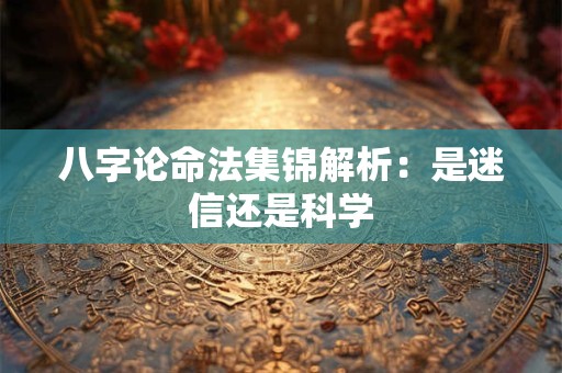 八字论命法集锦解析：是迷信还是科学