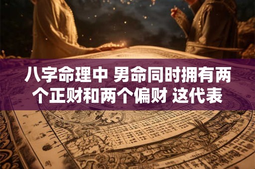 八字命理中 男命同时拥有两个正财和两个偏财 这代表着什么