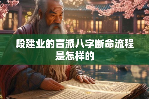 段建业的盲派八字断命流程是怎样的