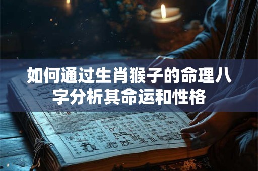 如何通过生肖猴子的命理八字分析其命运和性格