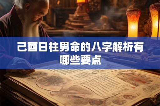 己酉日柱男命的八字解析有哪些要点