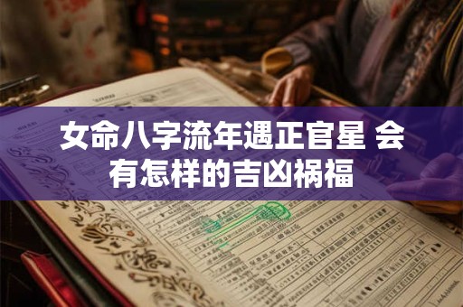 女命八字流年遇正官星 会有怎样的吉凶祸福