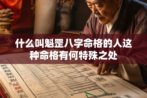 什么叫魁罡八字命格的人这种命格有何特殊之处
