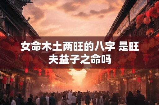 女命木土两旺的八字 是旺夫益子之命吗
