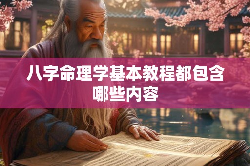 八字命理学基本教程都包含哪些内容