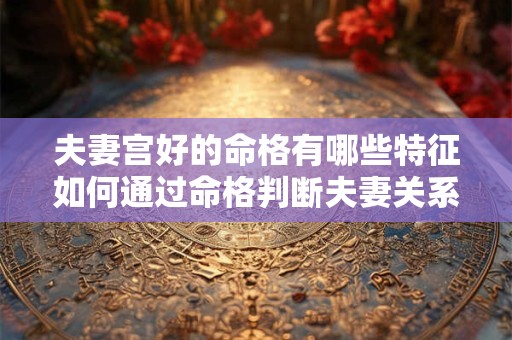 夫妻宫好的命格有哪些特征如何通过命格判断夫妻关系