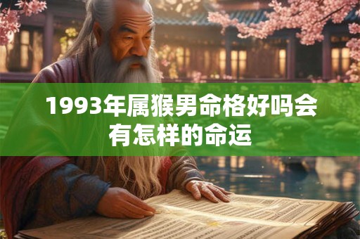 1993年属猴男命格好吗会有怎样的命运