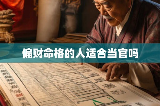 偏财命格的人适合当官吗