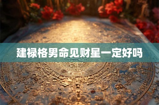 建禄格男命见财星一定好吗