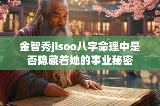 金智秀jisoo八字命理中是否隐藏着她的事业秘密