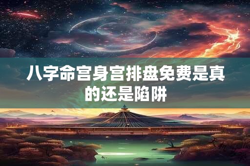 八字命宫身宫排盘免费是真的还是陷阱