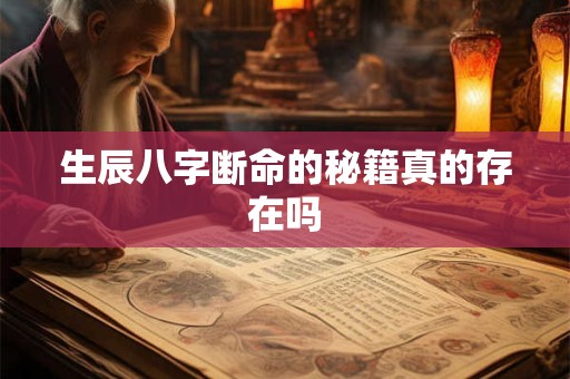 生辰八字断命的秘籍真的存在吗