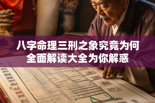 八字命理三刑之象究竟为何全面解读大全为你解惑