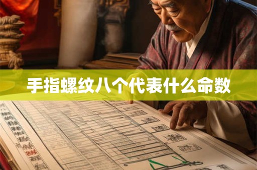 手指螺纹八个代表什么命数