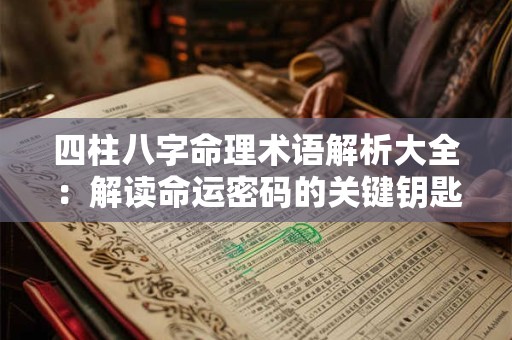 四柱八字命理术语解析大全：解读命运密码的关键钥匙
