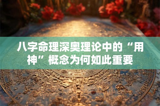 八字命理深奥理论中的“用神”概念为何如此重要