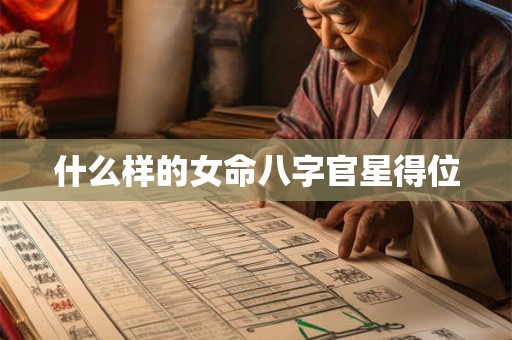 什么样的女命八字官星得位