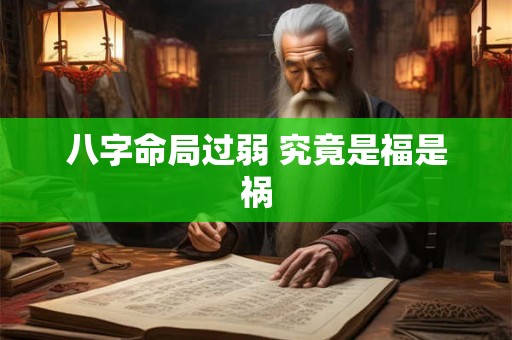 八字命局过弱 究竟是福是祸