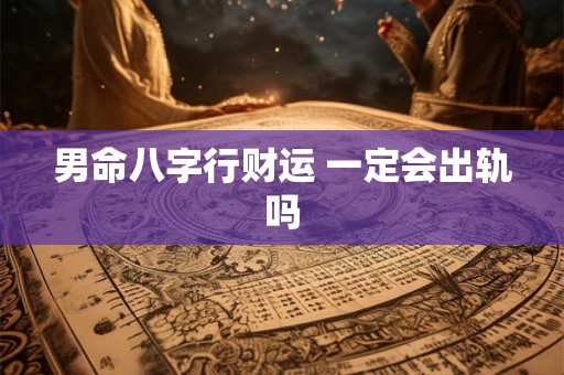 男命八字行财运 一定会出轨吗