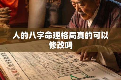人的八字命理格局真的可以修改吗