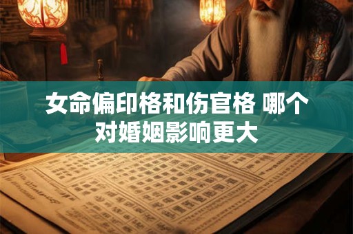 女命偏印格和伤官格 哪个对婚姻影响更大