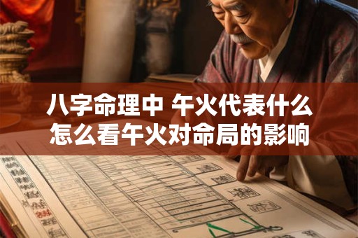 八字命理中 午火代表什么怎么看午火对命局的影响