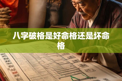 八字破格是好命格还是坏命格