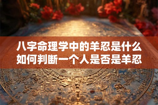 八字命理学中的羊忍是什么如何判断一个人是否是羊忍