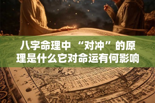 八字命理中 “对冲”的原理是什么它对命运有何影响