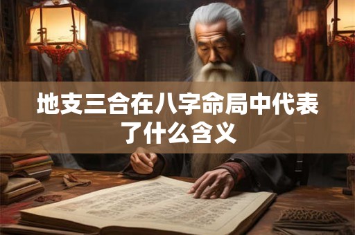 地支三合在八字命局中代表了什么含义