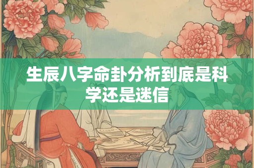 生辰八字命卦分析到底是科学还是迷信