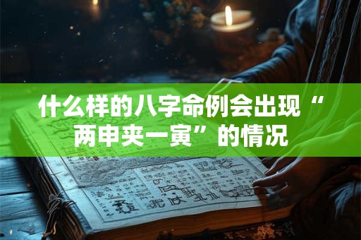 什么样的八字命例会出现“两申夹一寅”的情况