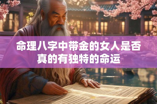 命理八字中带金的女人是否真的有独特的命运