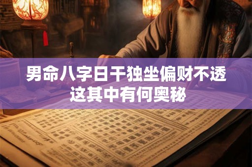 男命八字日干独坐偏财不透 这其中有何奥秘