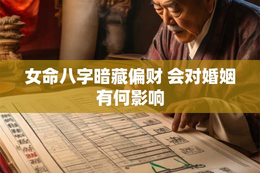 女命八字暗藏偏财 会对婚姻有何影响