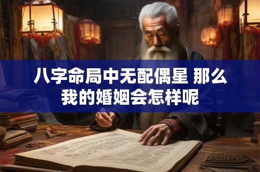 八字命局中无配偶星 那么我的婚姻会怎样呢