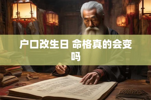 户口改生日 命格真的会变吗
