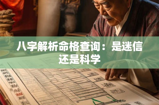 八字解析命格查询：是迷信还是科学