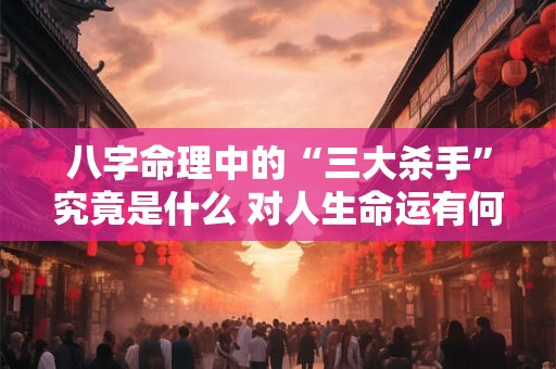 八字命理中的“三大杀手”究竟是什么 对人生命运有何影响